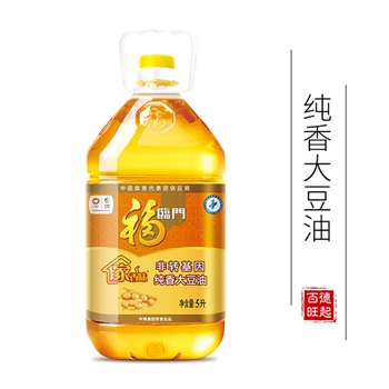 福临门非转基因纯香大豆油 家香味大桶装5L 食用油