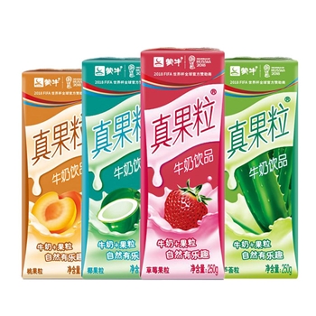 蒙牛 真果粒牛奶250mlX12盒整箱 草莓 蓝莓 椰果 芦荟 桃 多种口味