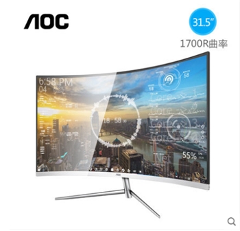 AOC C32V1Q 32英寸曲面台式电脑液晶显示器吃鸡游戏曲屏显示屏HDMI曲面屏PS4可壁挂1700R曲率屏幕27